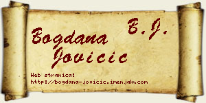 Bogdana Jovičić vizit kartica